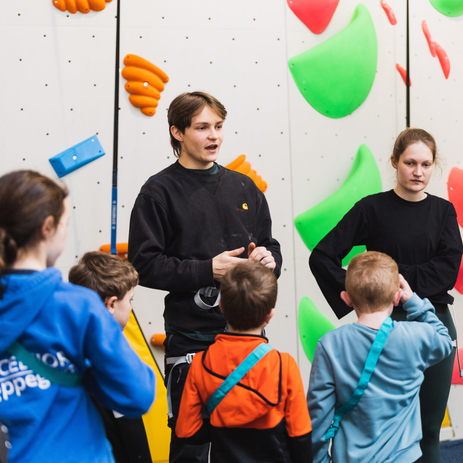 the gym, kids zone, kids classes, auto belay, kids, monitors